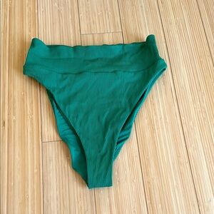 Aerie Green High Cut Cheeky Bikini Bottom